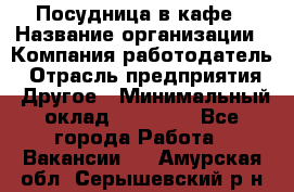 Посудница в кафе › Название организации ­ Компания-работодатель › Отрасль предприятия ­ Другое › Минимальный оклад ­ 14 000 - Все города Работа » Вакансии   . Амурская обл.,Серышевский р-н